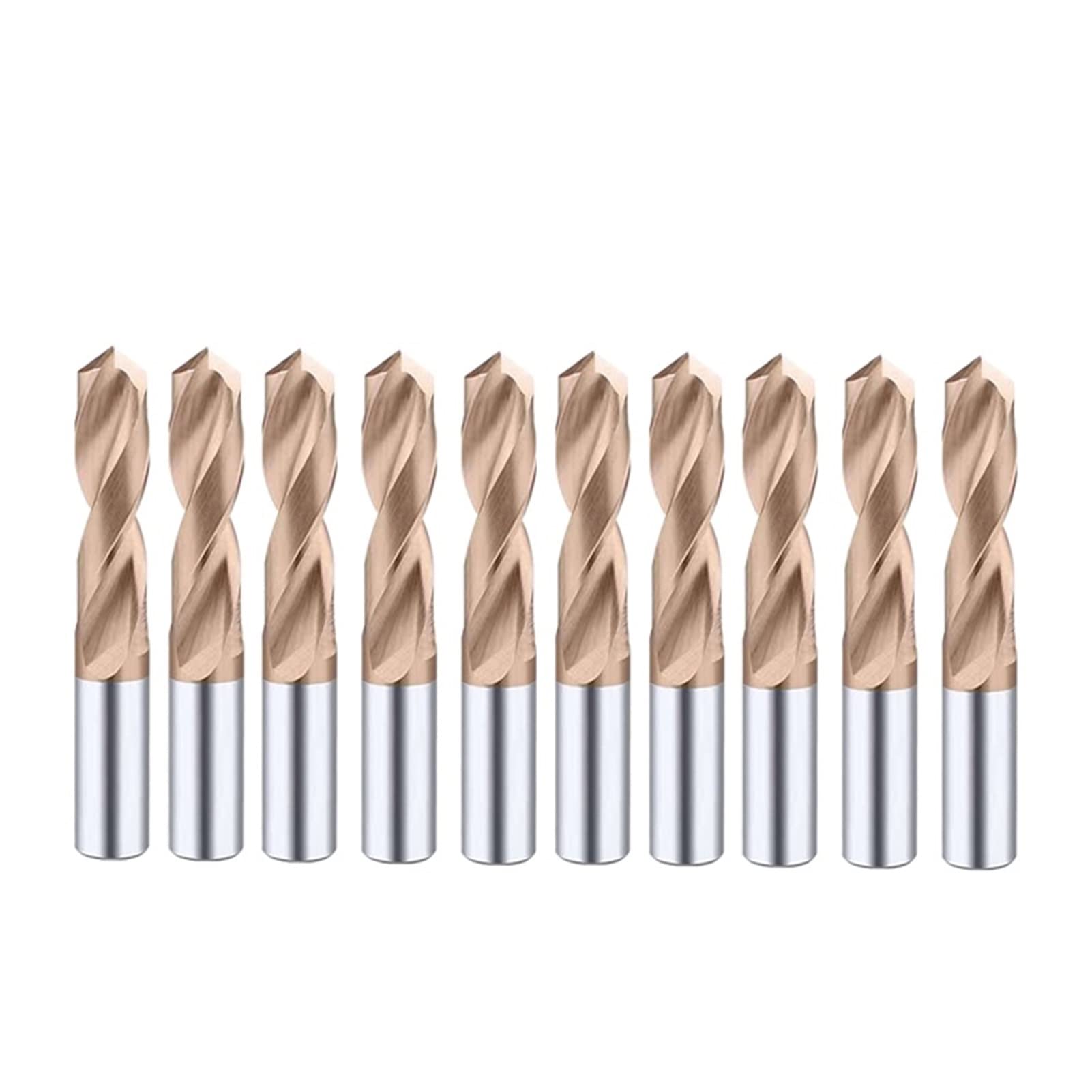 Brocas VIEUE Taladros de carburo sólido recubiertos for Cnc Centros de mecanizado taladros de carburo de 1.0-20 mm taladros de trabajo de metal (Color : 10pcs, Hole Diameter : 11.5x40x70)