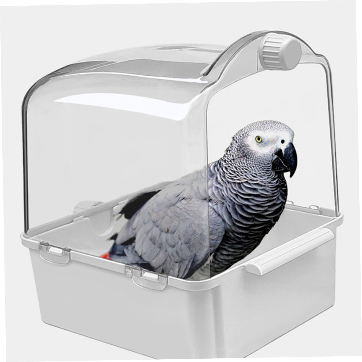 Vogelbadewanne Kunststoff 29x28x23,5cm Mit Wasserinjektor Für Wellensittiche Papageien Vogelbedarf Haustierbad Vogelbadebecken