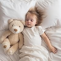 Vista 7 de Precoco Juego de fundas de almohada para niños pequeños, 2 fundas de almohada de algodón blanco de 14 x 19 pulgadas con diseño de cremallera para un