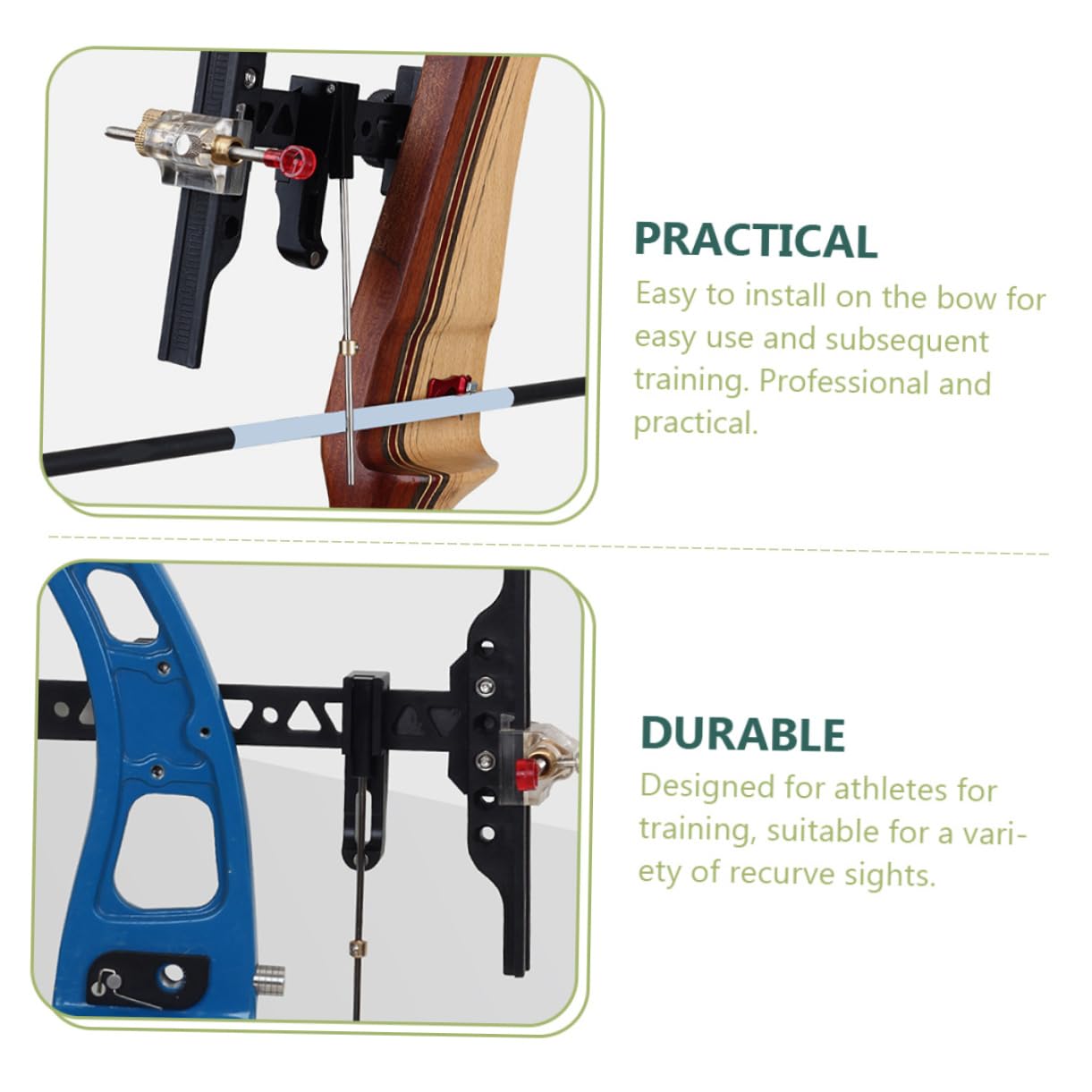 COOLHIYA Professional Bow Arrow Clicker Recurve Bow Tuner Made of High Grade Metal Easy to Install for Training