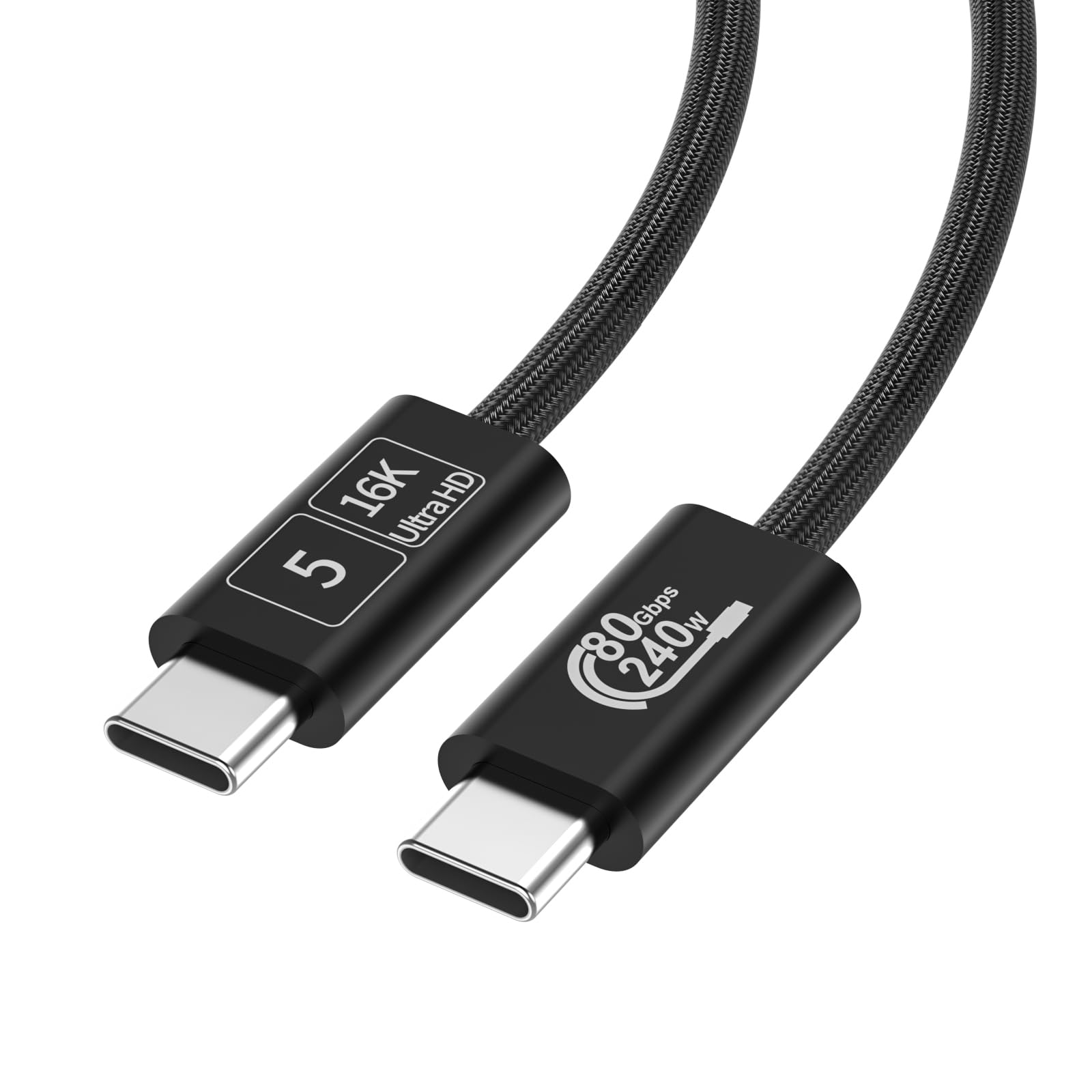 Cable USB 4 de 240W y 80 Gbps compatible con iPhone 16 y cable Thunderbolt 5 para Mac mini 7