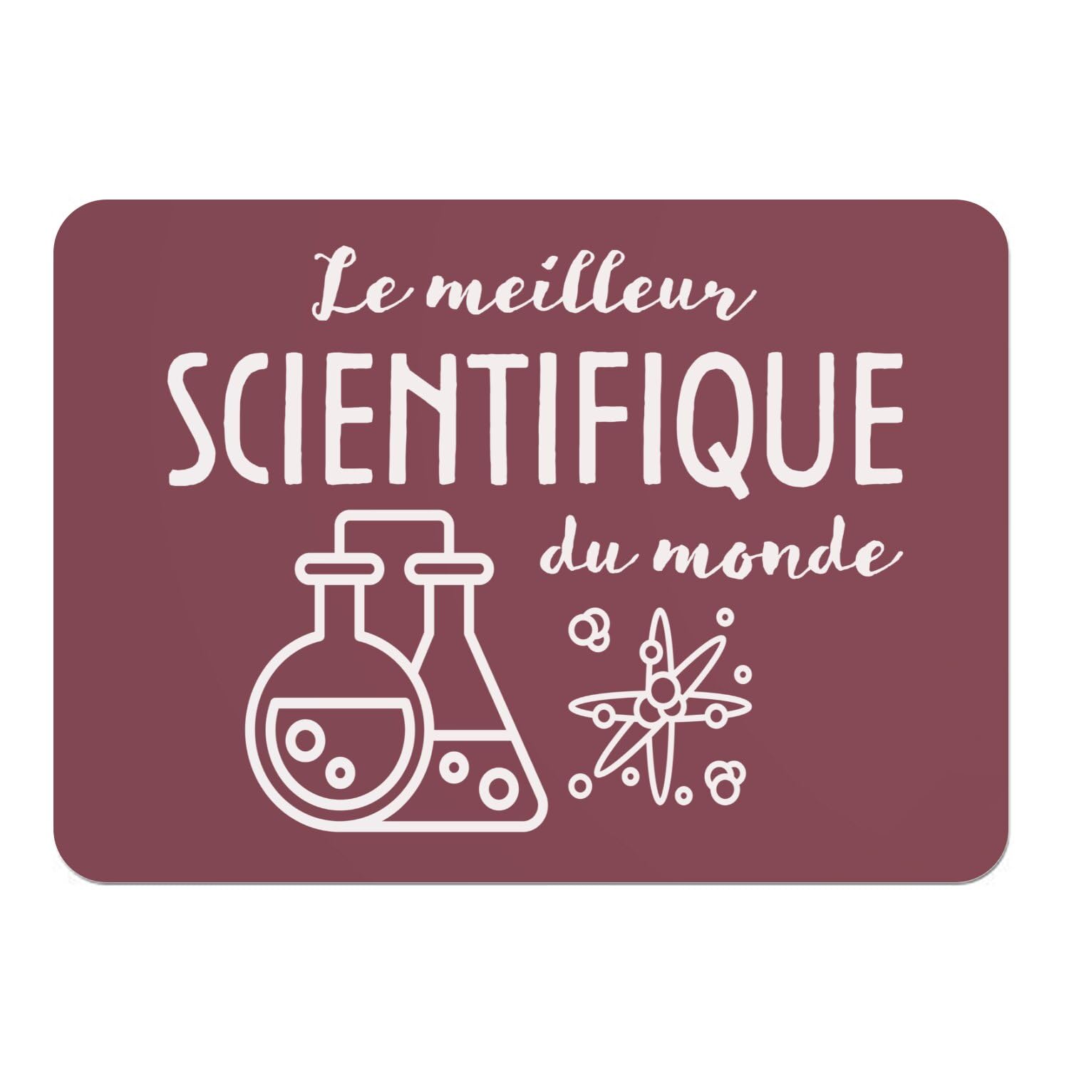 Set de table rouge en liège grand format lot de 4 napperons science