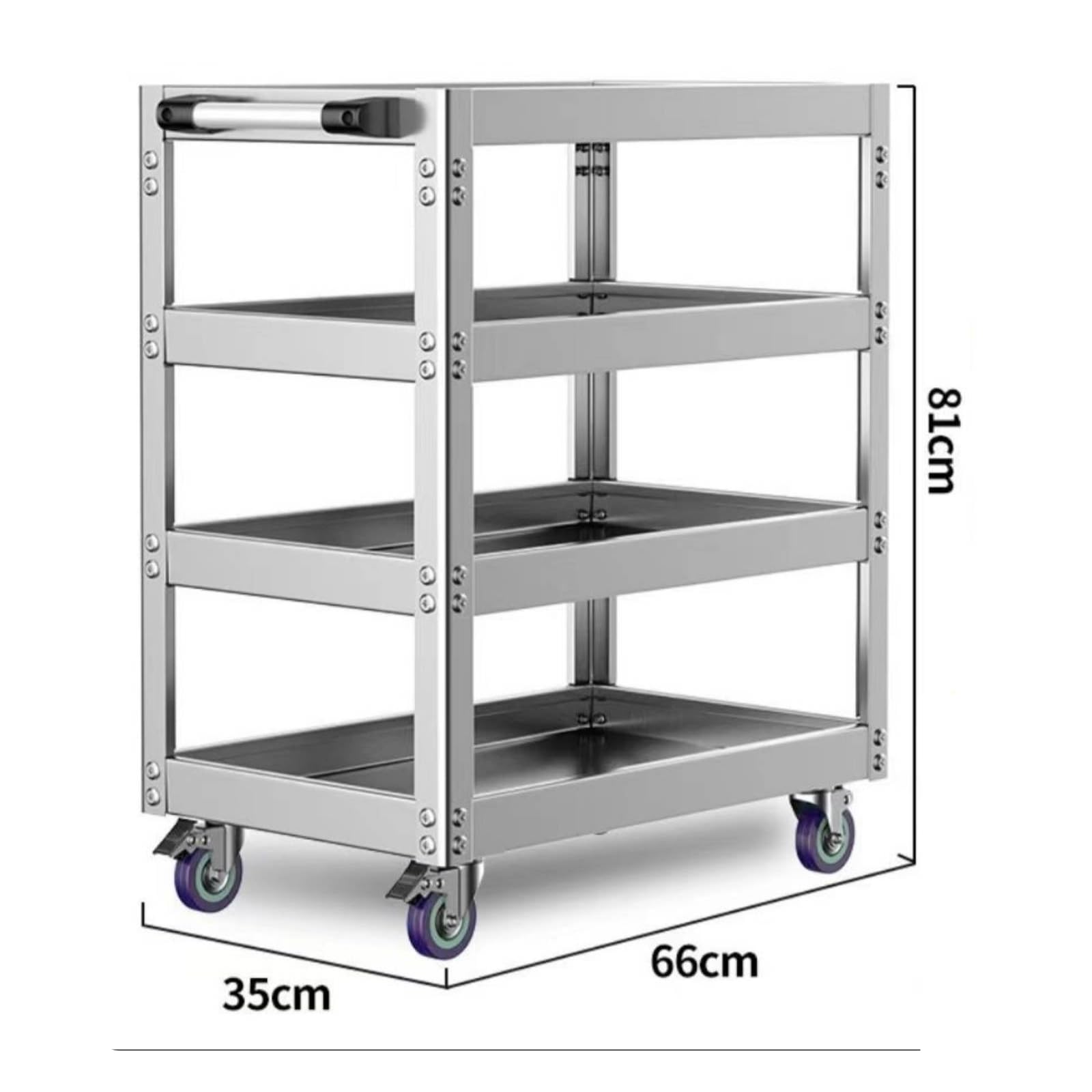 Carro de Acero Inoxidable Carro Taller, 66 35 81cm, Style to 8