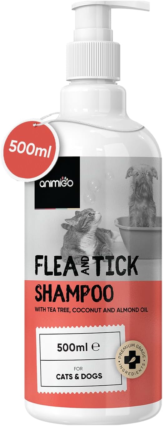 Picture of Flea & Tick Shampoo for Cat & Dog - pH Balanced Flea Shampoo -With ...