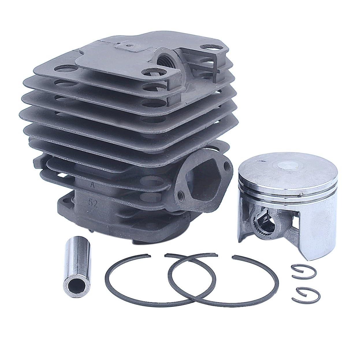 Kit de pistón de Cilindro de 45 mm, Juego de Juntas de carburador, Apto for motosierras de Gasolina de 45 CC, 52 CC y 58 CC.