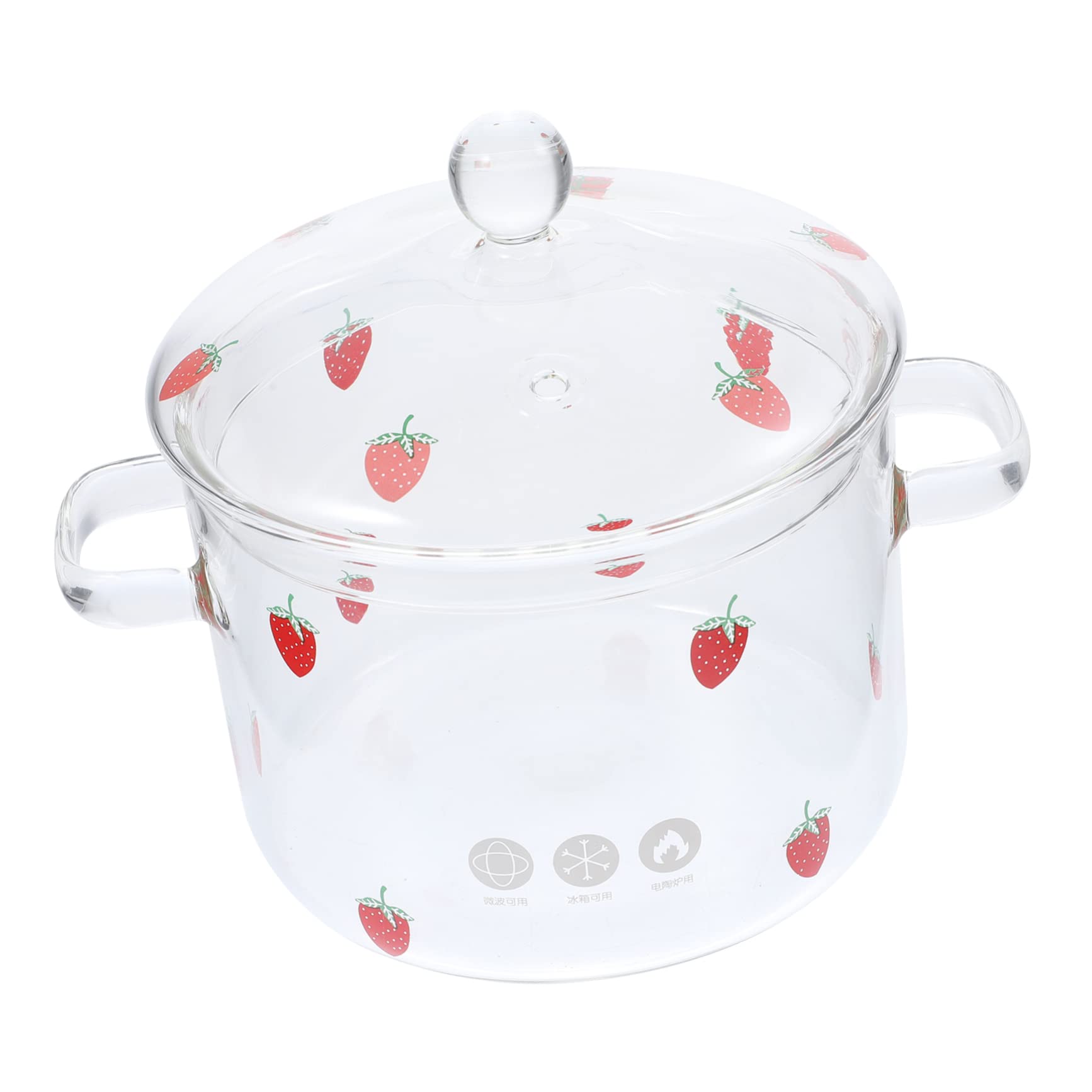 Cabilock Heat Cold-resistant Glass Pot Easy Handling Safe Harmless Large Capacity