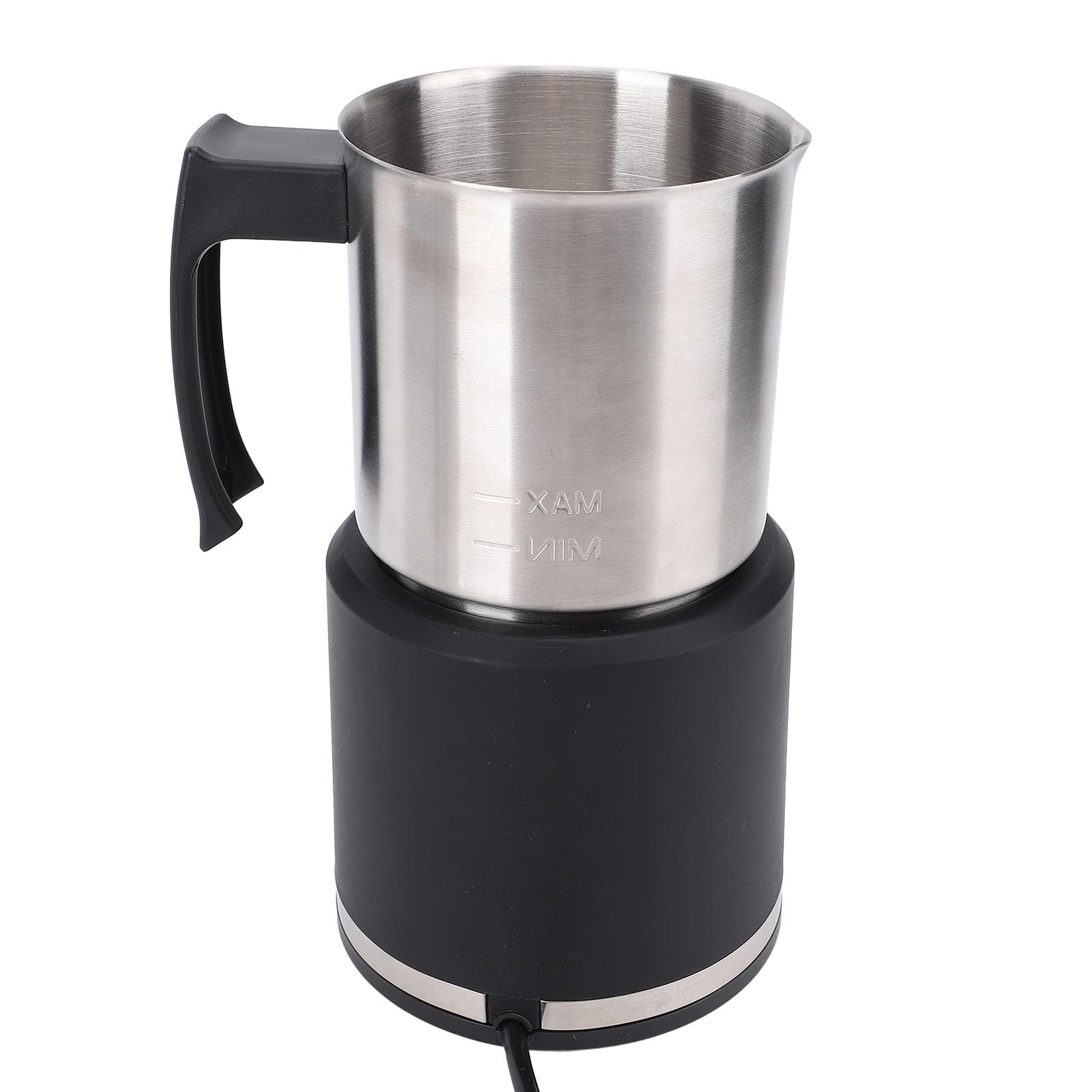 Ejoyous Elektryczny spieniacz do mleka 4 w 1, 150-250 ml, stal nierdzewna, powłoka nieprzywierająca, do spieniania gorącego i zimnego mleka, można myć w zmywarce, 220 V