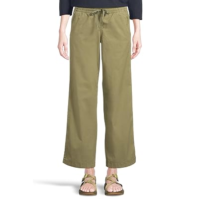 L.L.Bean Lakewashed Pull On Chambray Wide Leg Pants Women