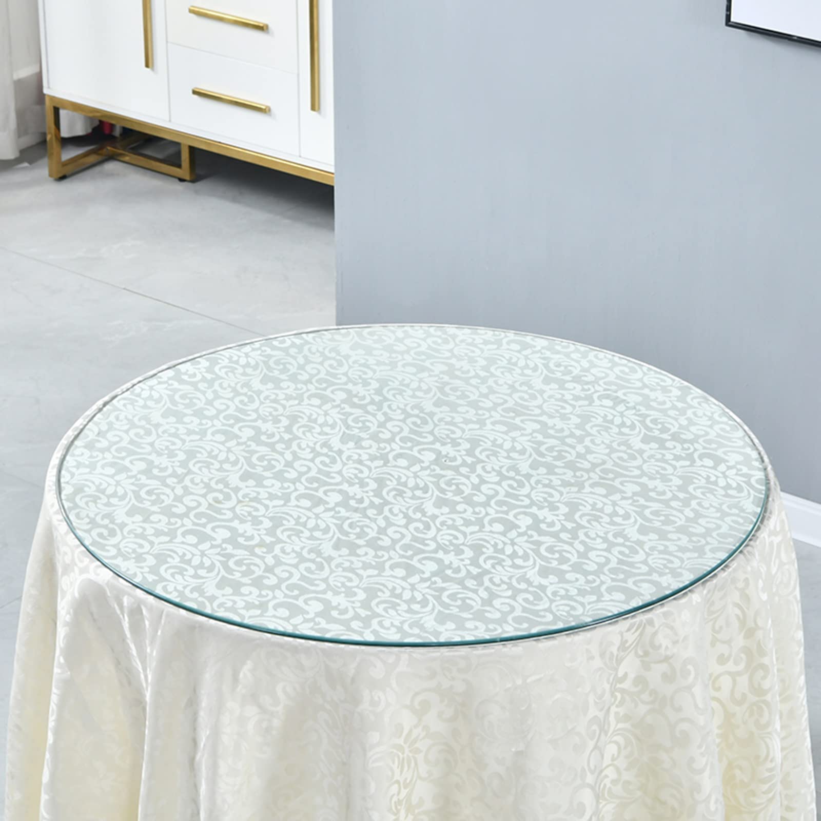 Amazon｜円形 ガラス テーブル天板 48/60/65/70/80/85/95cm 透明 強化
