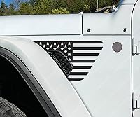 Vista 1 de Skull Daddy Graphics Banderas de ventilación estándar compatibles con Jeep Wrangler Gladiator Rubicon Mojave 392 JL JT 2018-2024 (negro mate)