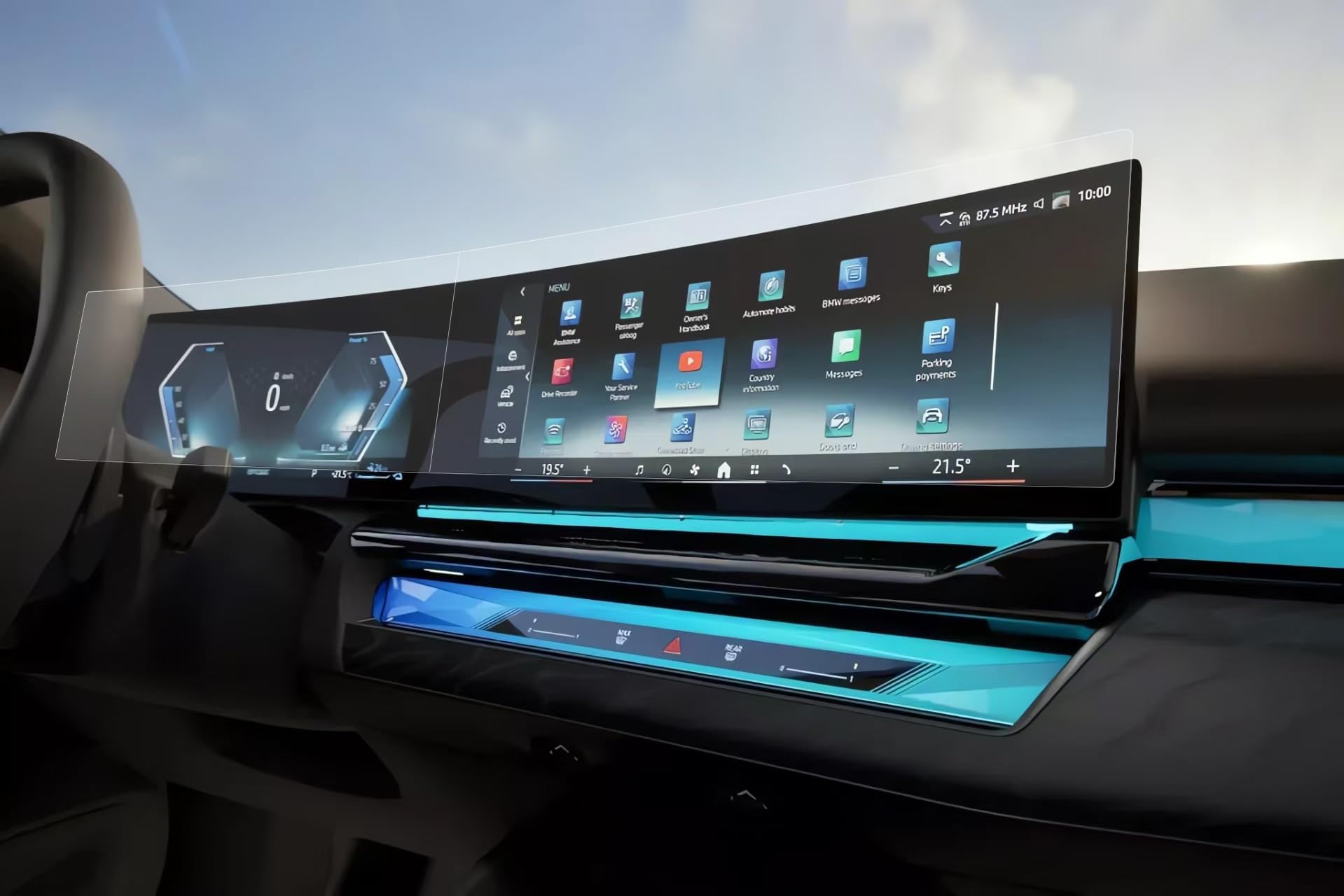 Tempered Glass Screen Protector for 2024 2025 BMW 5 Series (12.3