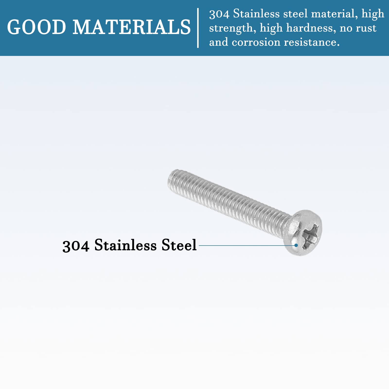 QUARKZMAN M2.5 Piatta Phillips Croce Testa Vite x 60pz 304 Inossidabile Acciaio Fissaggi Bulloni per Precisione e Industriale Macchine, [16mm Lunghezza, Argento Tono]