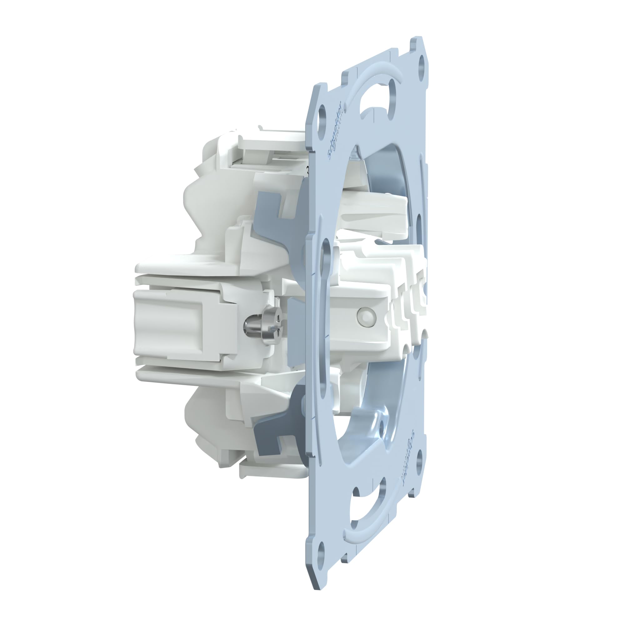 Schneider Electric Merten Rollladenschalter-Einsatz mit Zusatzkontakt, 1-polig, 10 AX, AC 250 V, Unterputz, Steckklemmen, Artikelnummer MEG3714-0000 (Packung mit 2)