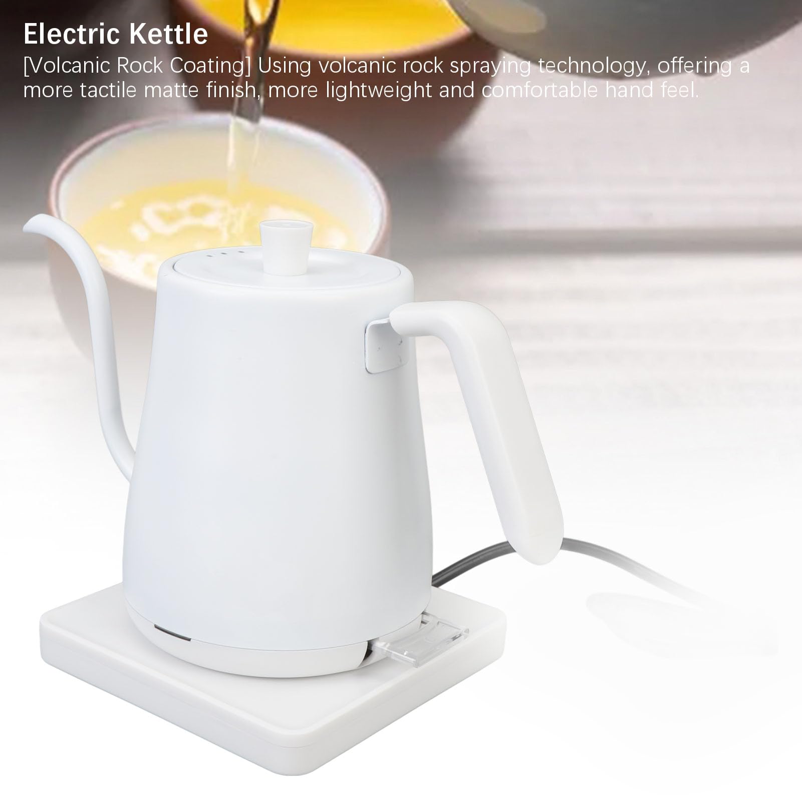 Hervidor Eléctrico, Cuello Cisne Kocher 1000 W, Superficie Mate para en Casa (EU enchufe 220V)