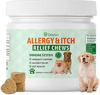Dog Allergy Relief Chews - 180 Dog Allergy Chews - Itch Relief for Dogs, Dry Skin & Coat Supplement - Immune Health