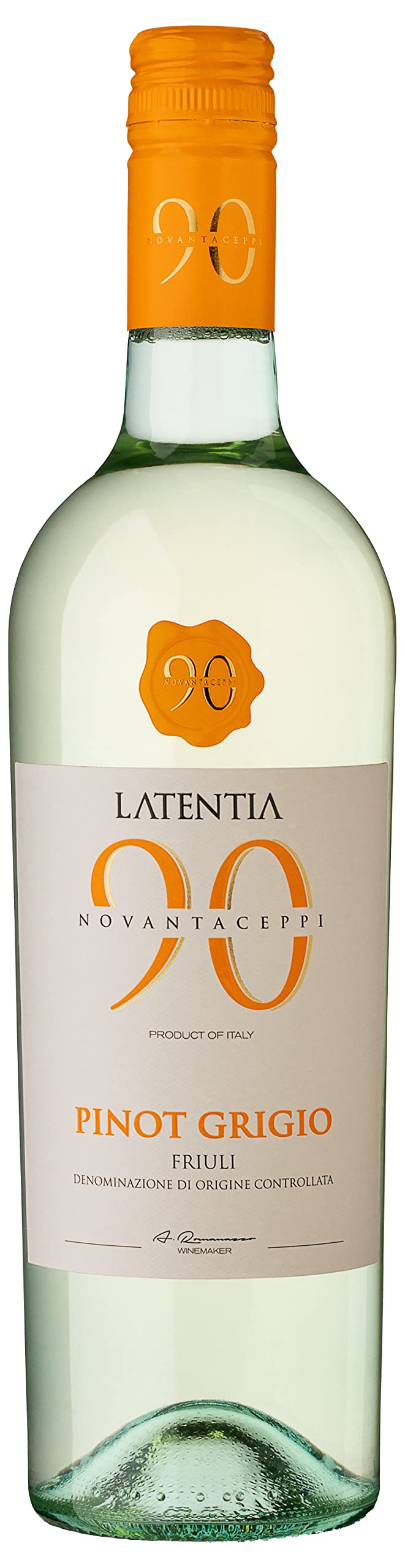 Novantaceppi Pinot Grigio Friuli DOC White Wine - 75cl