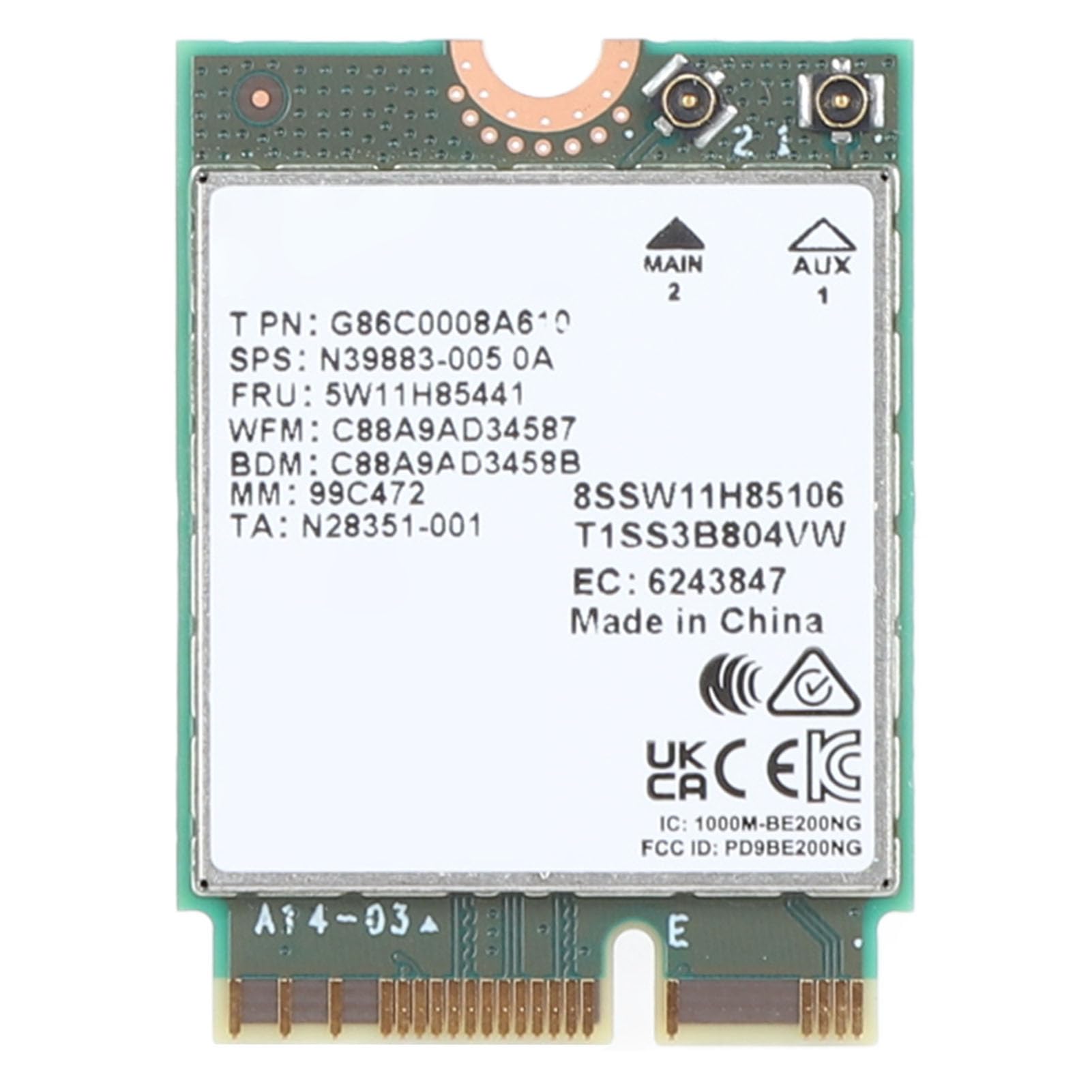 Scheda di Rete Wireless Wi Fi 7, Scheda Wi Fi BE200NGW BT5.4 per 10 11, 8774 Mbps, Interfaccia M.2/NGFF, Crittografia WPA2/WPA3/WPA4, per Computer, PC