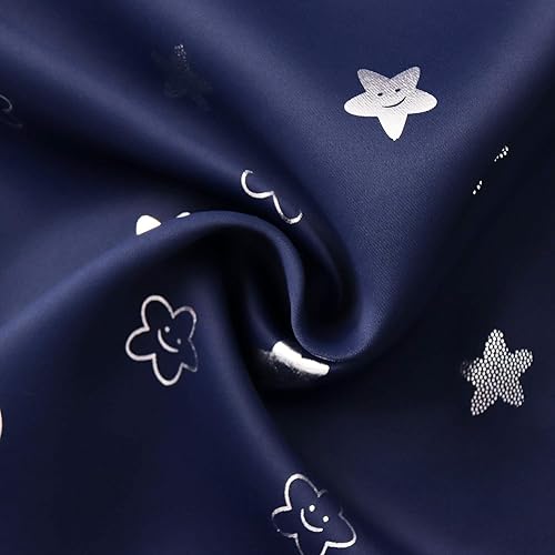 Miniatura 5 de Cortinas opacas BGment Moon and Stars para dormitorio infantil.