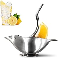 Vista 1 de Exprimidor de Limón Bird con Boca de Vaciado - Exprimidor Cítrico Manual Prensa de Frutas de Mano para Limones y Limas De Acero Inoxidable
