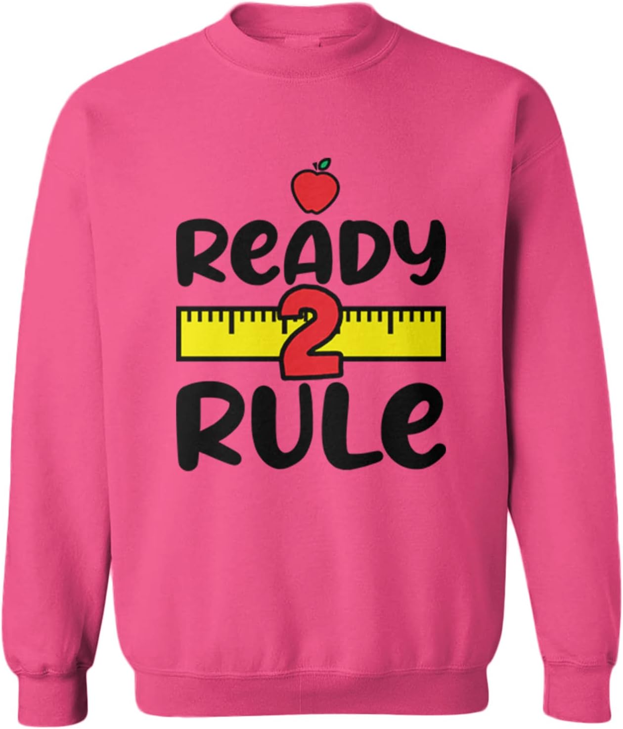 Tcombo Ready 2 Rule - Ruler Back to School Toddler Fleece Crewneck Sweater