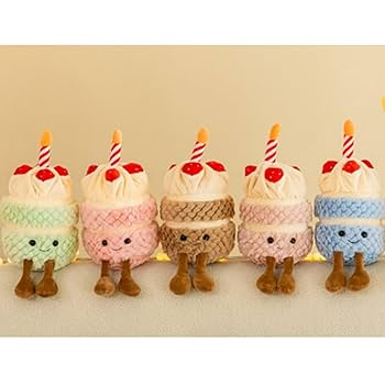 Amazon.co.jp: [Hushan] バースデーケーキ ぬいぐるみ デザート