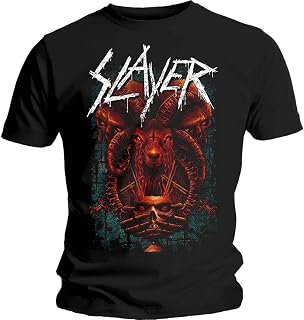 Slayer Rams Head Tom Araya Thrash Metal Official Tee T-Shirt Mens Unisex (Medium) Black