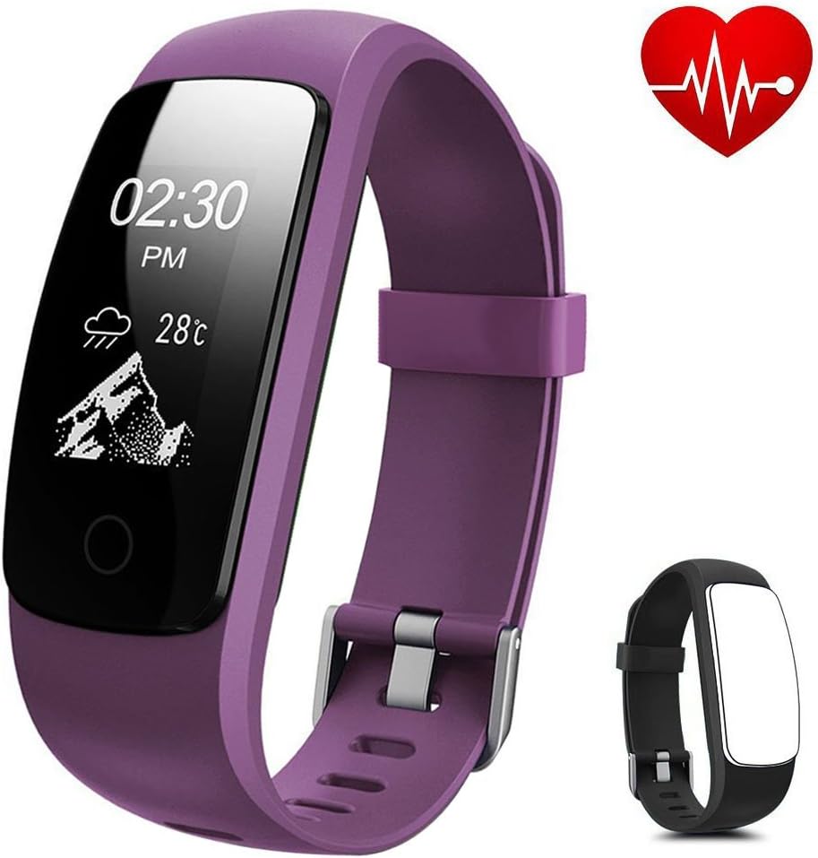 Fitness tracker Soconic Smart Watch Activity Tracker Heart Rate Monitor Touch Screen Wearable Pedometer Wristband Health Bracelet Sport Watch With Step Counter Calories Counter Distance Tracker Sleep Monitor Call Message Reminder For Women Men Ladies Kids