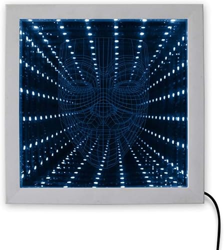 Miniatura 6 de The Geeky Days Anonymous Guy Fawkes Máscara 3D Impresionante Ilusión Óptica Marco de Madera V para Vendetta LED RGB Infinity Mirror Never Ending