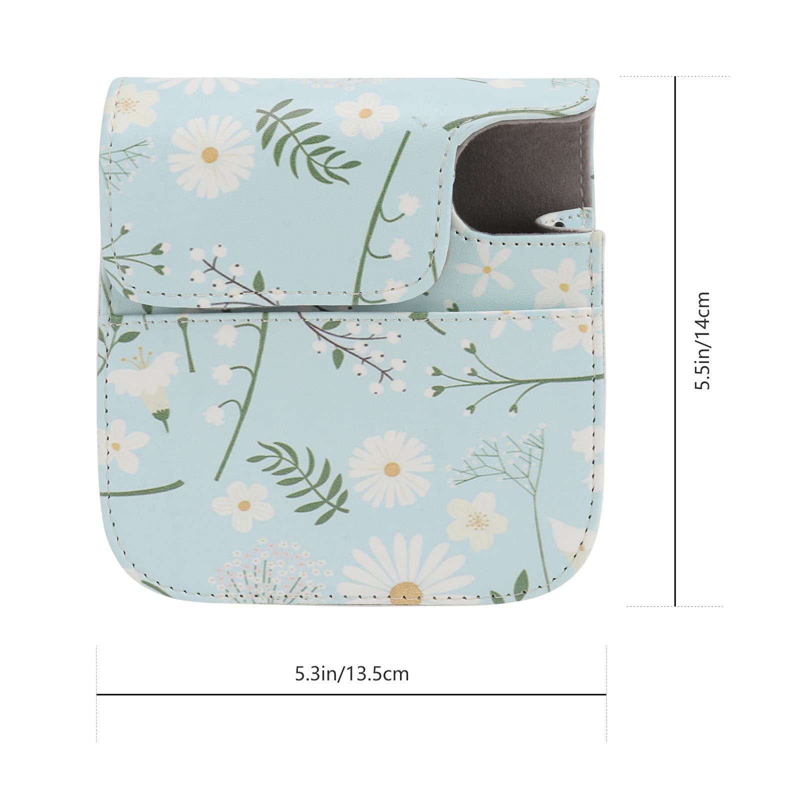 Mikikit 2 Pezzi 8/9 Borsa Per Fotocamera Custodia Per Fotocamera Istantanea Tracolla Custodia Protettiva Design Crisantemo