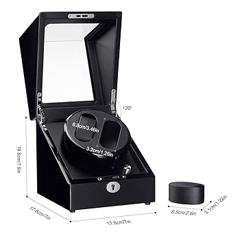 LIAN Automatischer Uhrenbeweger Ebenholz - Leiser Mabuchi Motor Für Automatikuhren