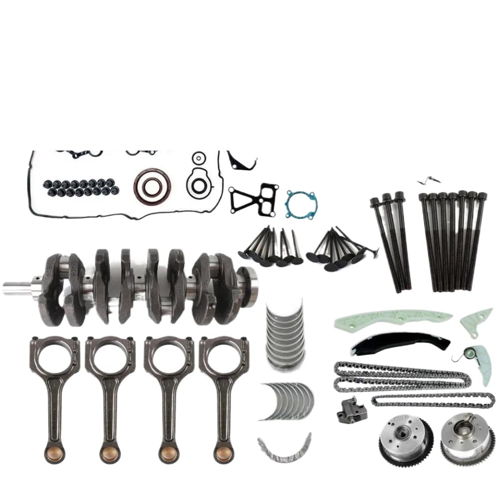 Kit di ricostruzione per revisione motore Albero motore con aste Componenti di distribuzione 2.0L G4KF compatibile con Coupe Sonata Optima 2.0L L4 GAS