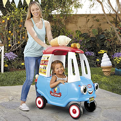 Little Tikes Cozy Ice Cream Truck, Coupe Ride On Car, Kid and Parent Powered, Truck Music, Including Accessories- Gift for Kids, Toy Girls Boys Ages 1.5 to 5 Years Old - image 5