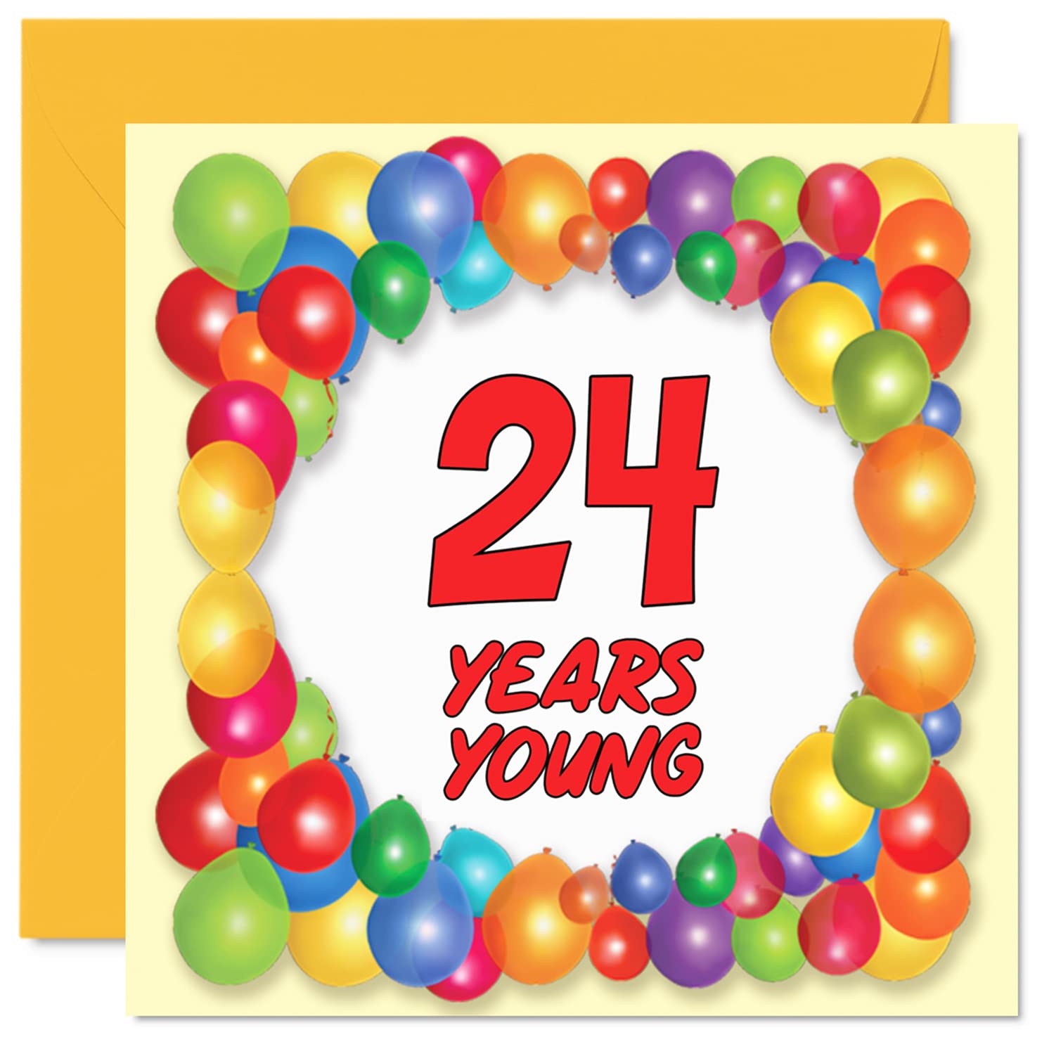 Lustige Geburtstagskarte Zum 24. Geburtstag – Für Ihn Oder Sie, Blanko Innen, 12,7x17,8 Cm, Mit Umschlag