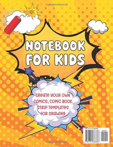 image for Blank Comic Book Notebook For Kids : Create Your Own Comics, Comic Boo