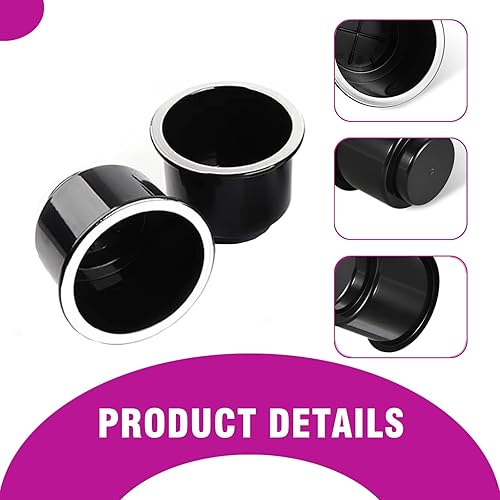 Miniatura 3 de fasebeek 4 soportes multifuncionales para tazas de agua para automóvil, 4.33 x 3.62 pulgadas, material ABS integrado, soporte antideslizante para