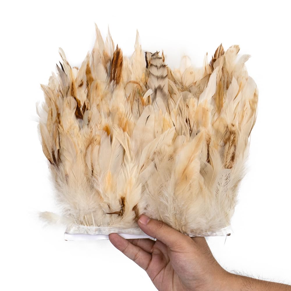 Ruban En Plumes De Coq Naturelles De 10 à 15 Cm - Pour
