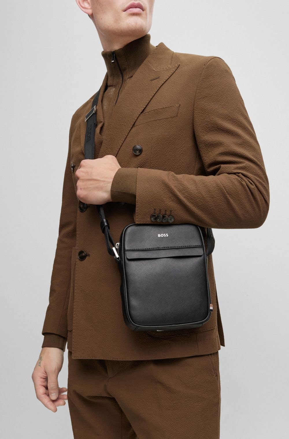 BOSS Zair_NS zip Herren Reporter, Black1