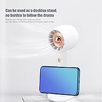 Vista 6 de Mini ventilador turbo de mano, ventilador de mano portátil, ventilador de mesa con batería recargable USB, refrigeración para viajes, oficina