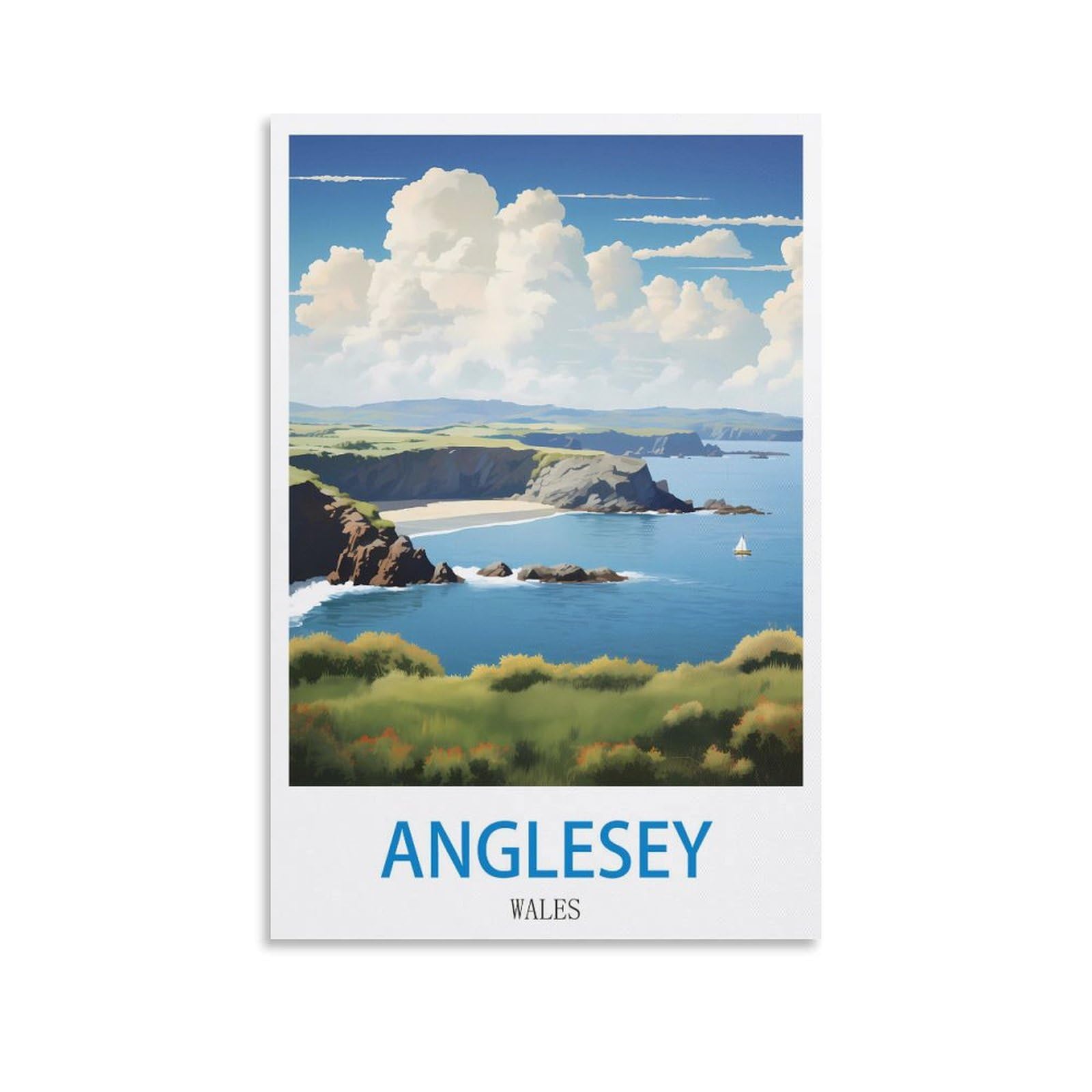 Retro Vintage Metal Tin Sign Anglesey Waless Funny Metel Decorative Signs - Retro Wall Decor Home Wall Signs 30x40cm