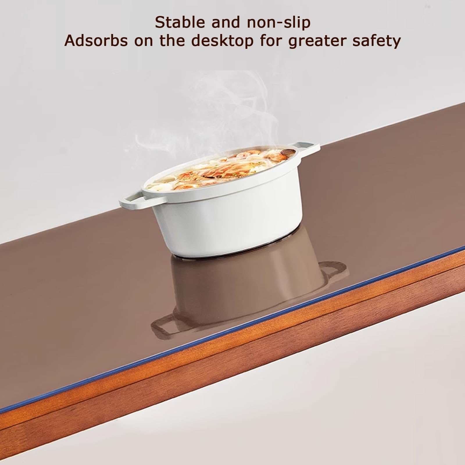 Protector de Mesa Rectangular Resistente al Agua Que No Encoge,Mantel Transparente Bisel de 65°,Mantel de PVC de Vidrio Suave de 3mm,Protector de Mantel de Mesa de Comedor (130x130cm/51x51in)