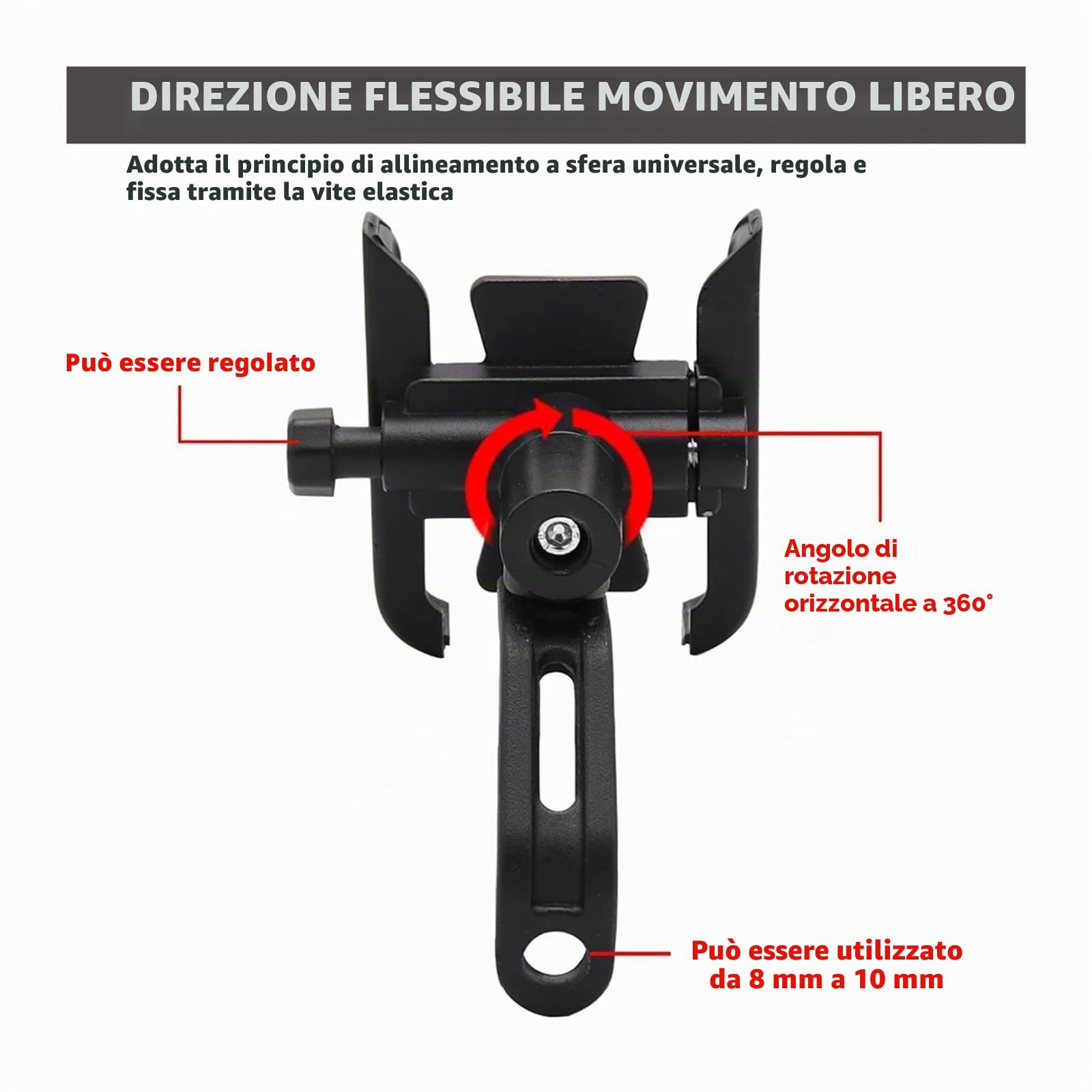 Porta Cellulare Moto Per Voge 500Ds 600Ds 500R 300Ac 300R 525 Dsx Sr4 Max Moto Supporto Per Telefono Cellulare GPS Accessori(Aa-2)