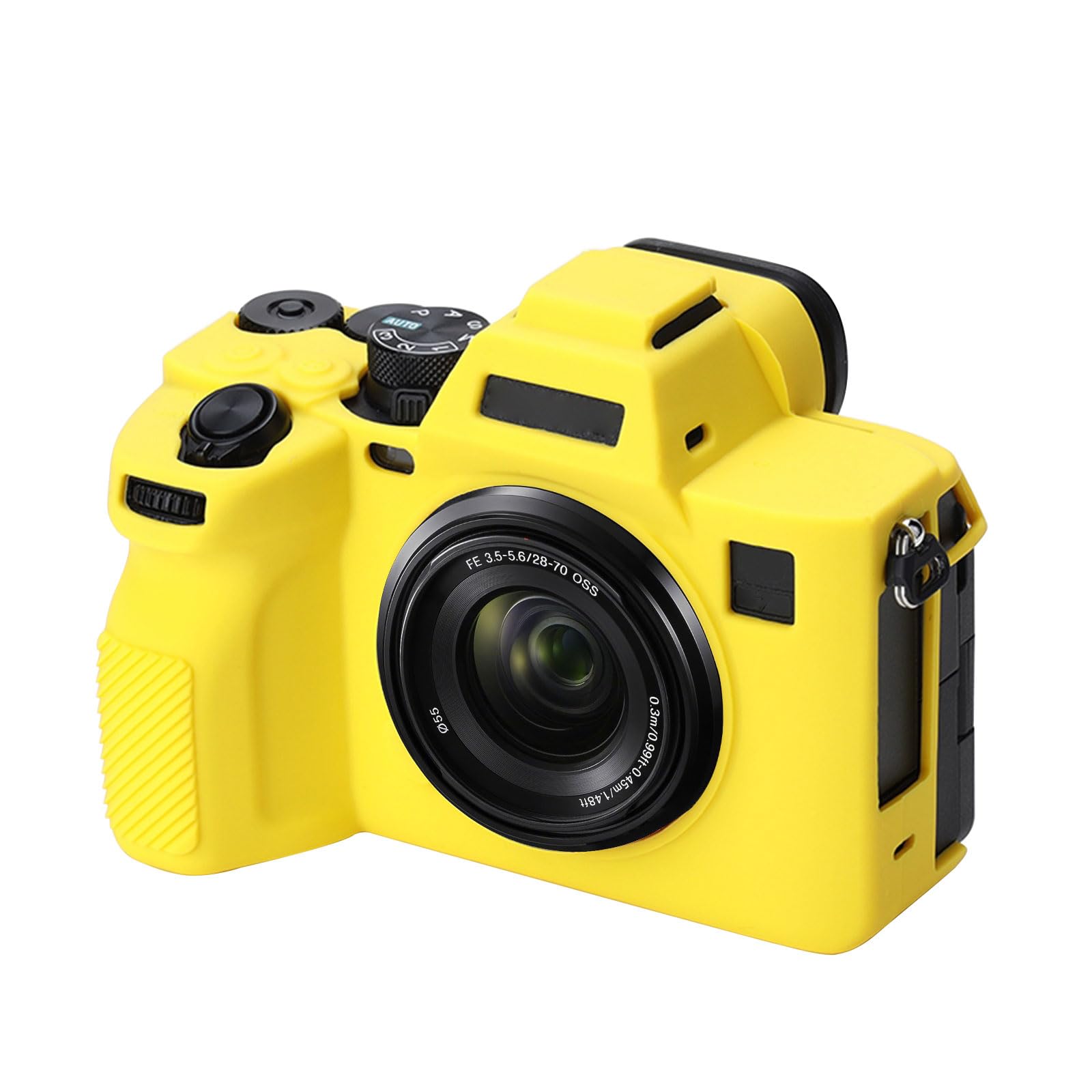 PULUZ Digital Camera Case for Sony A7 IV,Anti-Scratch Soft Silicone Protective Camera Case Camera Skin Case Cover (Yellow)