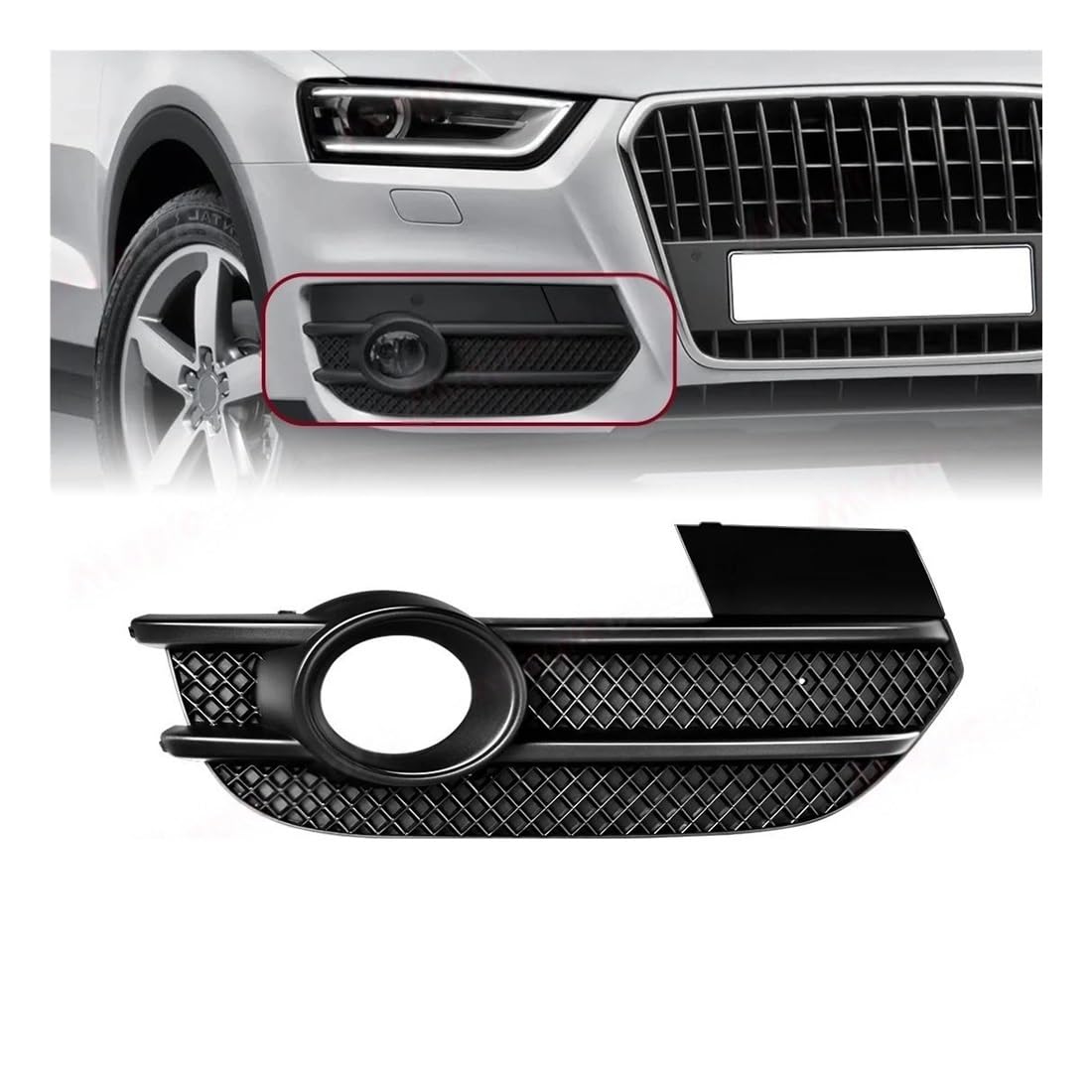 Pour Q3 2012 2013 2014 2015 Couvercle De Phare Antibrouillard Avant Version Ue Calandre Grille Cadre Gril 8U0807681A Grilles Lames