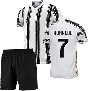Ronaldo 7 Football Jersey with Black Shorts(Kid's, Boy's& Men) Price In India