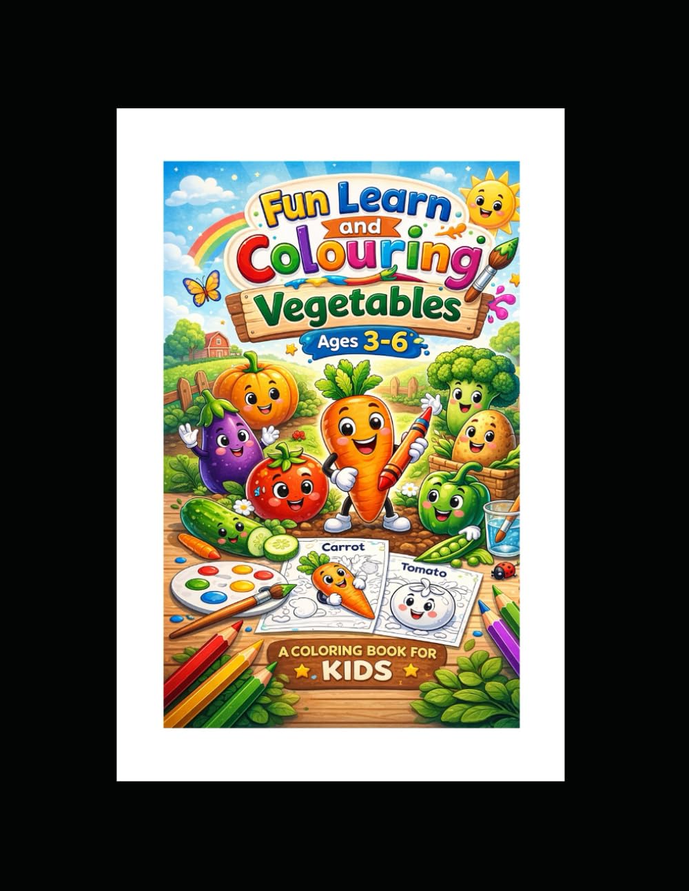 Fun, Learn And Colouring Vegetables