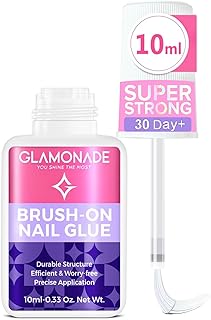 Super Strong Nail Glue: Glue for Press Ons & Acrylic Nails & Fake Nail Tips - 10ml Professional Easy Long-Lasting Mess-Free Application Adhesive