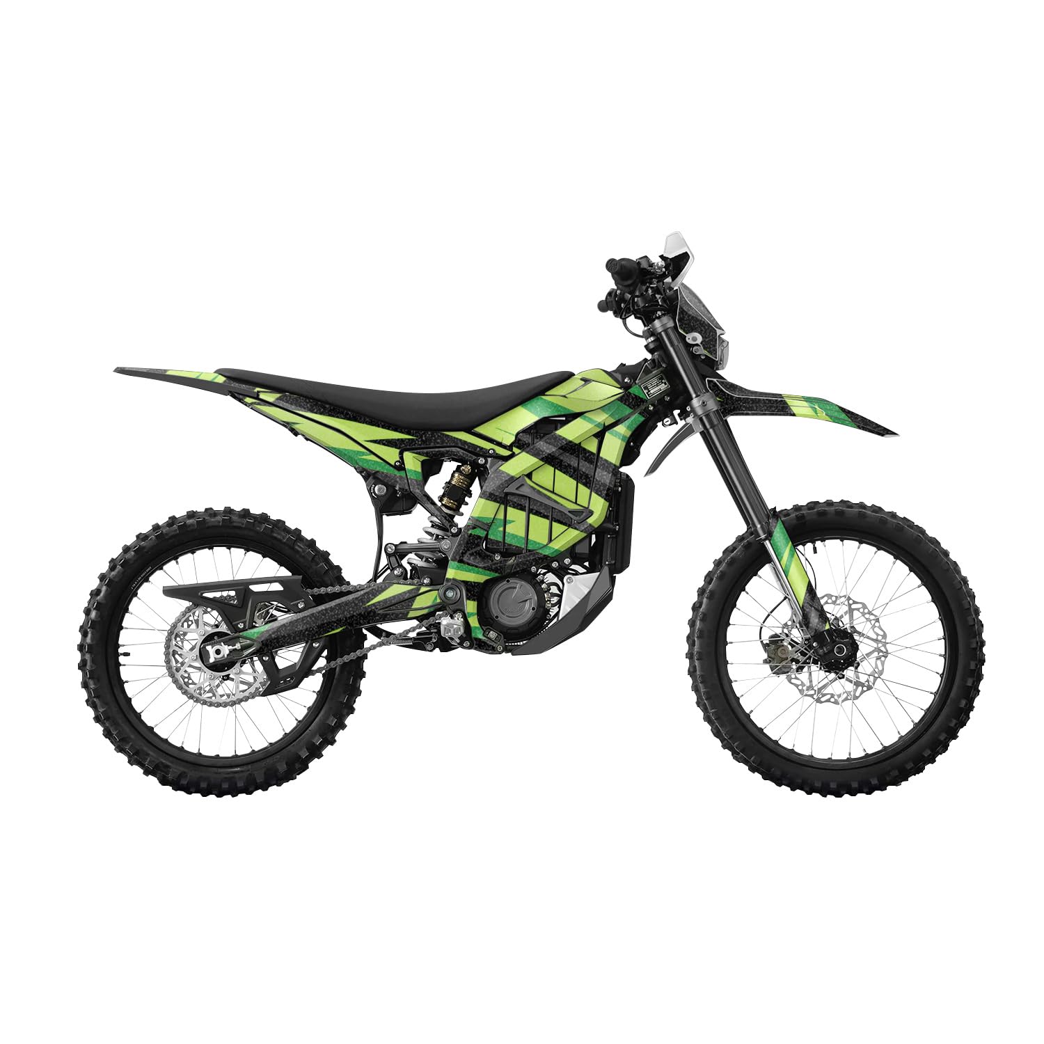 Glossy Glitter Surron Ultra Bee Graphics Kit Wrap - Tribe Arc Green - Sur-Ron Skin - Premium 3M Vinyl Protective Wrap Decal Cover - Easy to Apply | Crafted in The USA by MightySkins