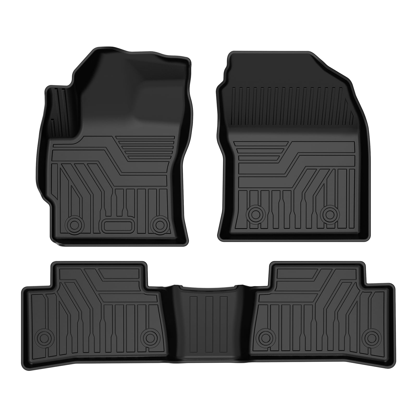 Photo 1 of T TGBROS Custom Fit for Floor Mats Toyota Corolla Cross 2022 2023 All-Weather Black Floor Liners 2 Row Liner Full Set Non-Slip Black TPE Odourless
