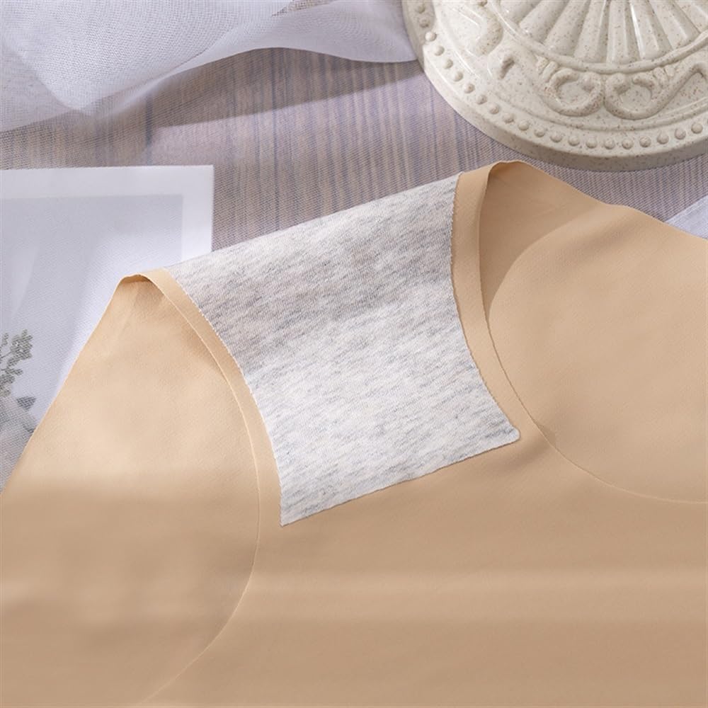 12 slip da donna in seta Lce senza cuciture, comodi, traspiranti, a vita bassa, taglie forti, lingerie elastica (12 pezzi, L 53-60 kg)