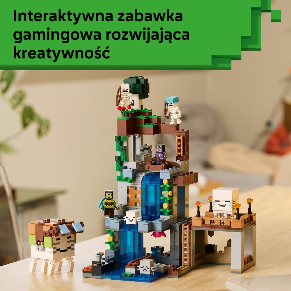 LEGO Minecraft Stacja Ghasta 21597 | budowla Minecraft, zestaw z mobami, prezent dla fana Minecrafta 9+, 754 elementy